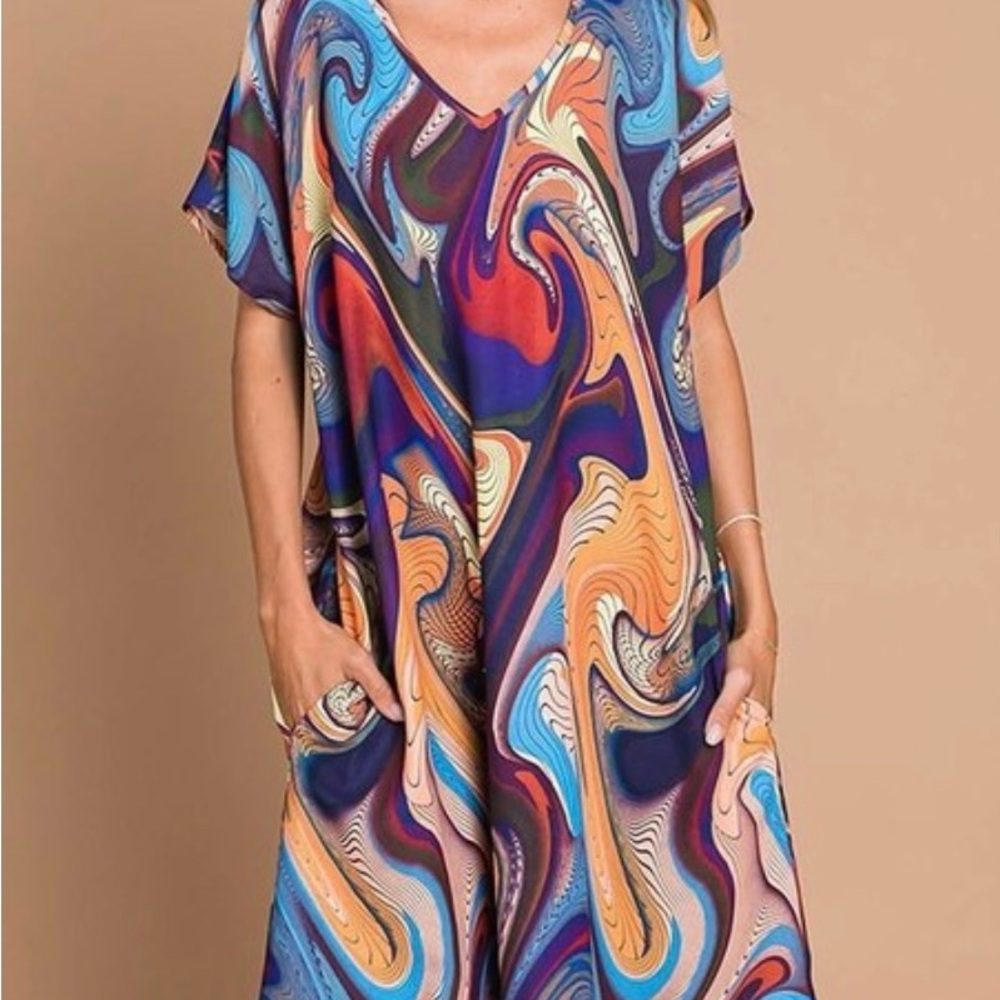 Colorful Abstract Pattern Dress (large) - Picture 6 of 7